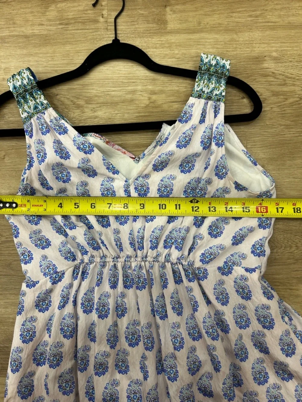Anthropologie SM smocked waist maxi dress floral boho coastal vacation cottage - Picture 10 of 11